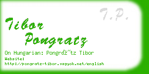tibor pongratz business card